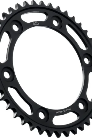 Alleen Vandaag JT SPROCKETS - REAR STEEL 42T BL, 530 - Sprockets - BLACK ZINC FINISH